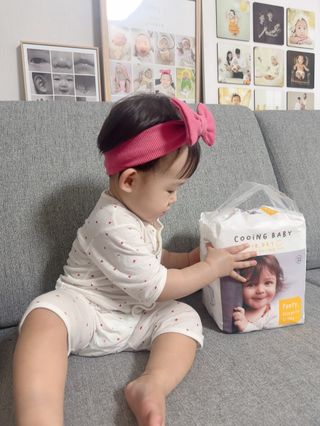 쿠잉 에어드라이  풀커버 팬티기저귀 (L/XL/XXL/XXXL) 1팩 — 5점을 준 리뷰어가 2023년 1월 올린 사용 사진