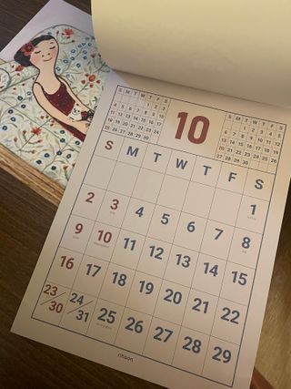 리훈 2023년 레트로 인테리어 벽달력 + 탁상달력 — 5점을 준 리뷰어가 2022년 10월 올린 사용 사진