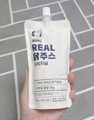 서비푸드 리얼 닭주스 오리지널 200g 1세트 10개입 — 3점을 준 리뷰어가 2022년 1월 올린 사용 사진