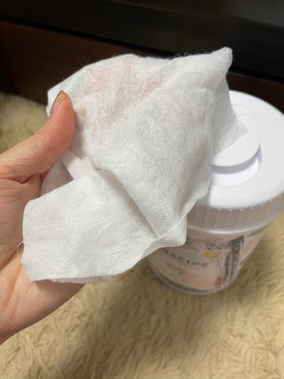 디레시피 손세정 티슈 — 5점을 준 리뷰어가 2021년 1월 올린 사용 사진