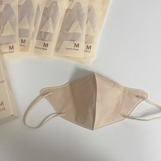 애니가드 셋업마스크 4컬러 각 10매입 [크리미베이지, 캐시미어로즈, 초콜렛브라운, 미드나잇네이비] — 5점을 준 리뷰어가 2022년 2월 올린 사용 사진