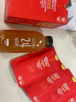 클린24시간 레드박스 1BOX(5포) + 전용보틀(500ml) — 5점을 준 리뷰어가 2024년 1월 올린 사용 사진