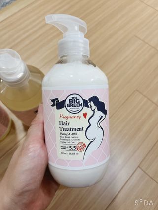 빅그린 임산부 전용라인 3종세트 - 샴푸500ml,트리트먼트500ml,바디워시500ml — 5점을 준 리뷰어가 2022년 8월 올린 사용 사진