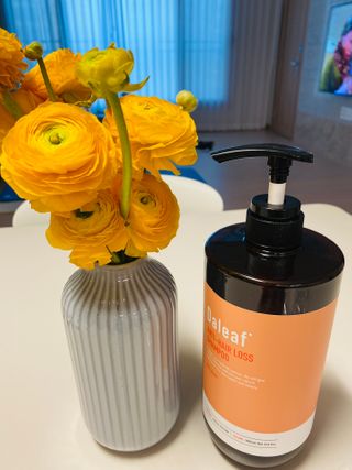 달리프 진저 베러 퍼퓸 탈모 완화 샴푸 1000ml 향 3종 — 4점을 준 리뷰어가 2021년 2월 올린 사용 사진