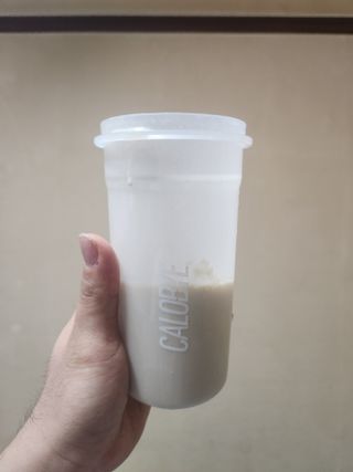 일일하우 슬리밍 플랜B 고소한 귀리맛, 진한 카카오맛 (체중조절식) — 3.5점을 준 리뷰어가 2023년 7월 올린 사용 사진