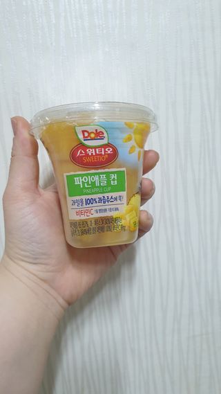 돌 MF[Dole] 파인애플컵/망고컵/복숭아컵 198g 6입X1박스 (맛 1가지 랜덤 발송) — 5점을 준 리뷰어가 2024년 5월 올린 사용 사진