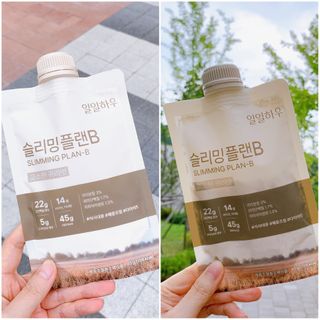일일하우 슬리밍 플랜B 고소한 귀리맛, 진한 카카오맛 (체중조절식) — 5점을 준 리뷰어가 2023년 8월 올린 사용 사진