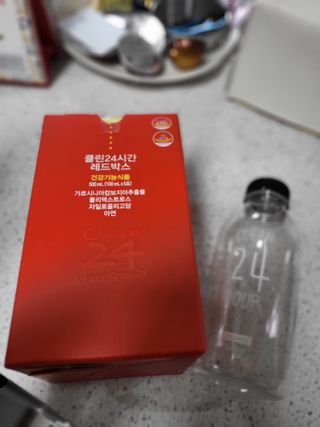 클린24시간 레드박스 1BOX(5포) + 전용보틀(500ml) — 5점을 준 리뷰어가 2024년 1월 올린 사용 사진