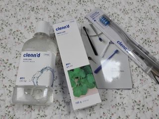 주식회사 클린디 [클린디]🌿민트향으로 상쾌하게, 단짝가글 + 맞춤 칫솔 + 치약 세트🦷 — 4점을 준 리뷰어가 2022년 1월 올린 사용 사진