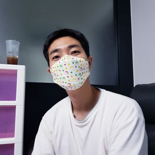 [숨그림] 3D 입체형, 짱구, 무직타이거, 빨강머리앤 우리아이 그리고 내가 쓰는 믿을수있는 케릭터 마스크 — 5점을 준 리뷰어가 2021년 10월 올린 사용 사진