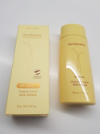 스킨큐어 산다화 유기농 레몬썬크림 — 5점을 준 리뷰어가 2022년 4월 올린 사용 사진