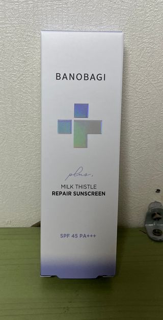 바노바기 코스메틱 바노바기 밀크씨슬 리페어 시카 선스크린 플러스 50ml — 5점을 준 리뷰어가 2023년 3월 올린 사용 사진