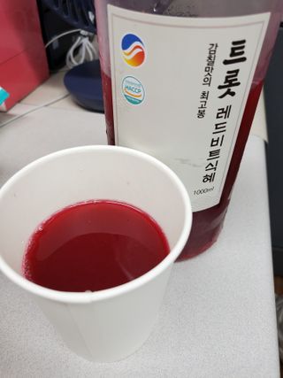 트롯전통식혜 트롯레드비트식혜 1리터 +500리터 — 5점을 준 리뷰어가 2021년 5월 올린 사용 사진