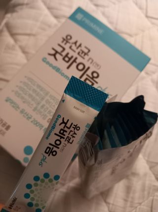 프리마인 유산균 국가지정연구소 선정, 살아있는 생유산균 200억 마리의 힘. 유산균n굿바이옴플러스 — 5점을 준 리뷰어가 2021년 10월 올린 사용 사진