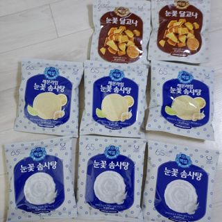 딜라이트 프로젝트  달콤한 눈꽃 간식세트( 눈꽃 솜사탕 / 레몬라임 솜사탕 / 달고나 총 7EA+스마트톡 증정) — 5점을 준 리뷰어가 2022년 4월 올린 사용 사진