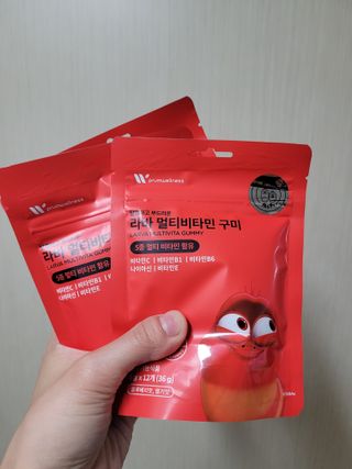 [푸름웰니스] 라바 멀티비타민 구미 36g — 5점을 준 리뷰어가 2022년 2월 올린 사용 사진