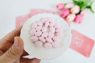 입 냄새 완화에 도움을 주는 에티켓 캔디 복숭아맛 앳캔디 — 5점을 준 리뷰어가 2021년 1월 올린 사용 사진