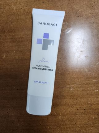 바노바기 코스메틱 바노바기 밀크씨슬 리페어 시카 선스크린 플러스 50ml — 4점을 준 리뷰어가 2023년 2월 올린 사용 사진