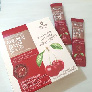 자연에온 가득담은 몽모랑시 타트체리 콜라겐 젤리스틱 — 5점을 준 리뷰어가 2020년 12월 올린 사용 사진