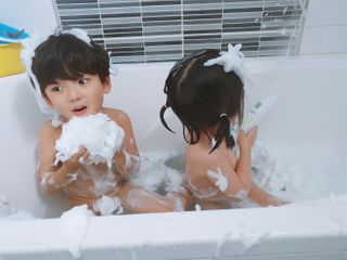 여우두마리 아기 버블클렌저 버블폼 거품놀이 유아바디워시 배쓰밤 입욕제 — 5점을 준 리뷰어가 2021년 2월 올린 사용 사진