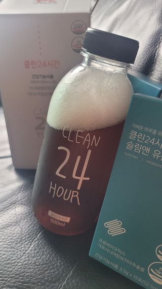 클린24시간 1BOX(5포) + 전용보틀(500ml) — 5점을 준 리뷰어가 2023년 6월 올린 사용 사진