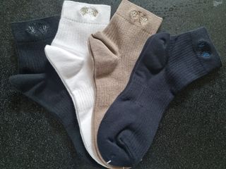 [사이즈가 있는 양말 필로이] 남/여 골지 발목 양말 4족 세트 남【S, M, L, XL】여【S, M, L】_컬러 랜덤 — 5점을 준 리뷰어가 2022년 6월 올린 사용 사진