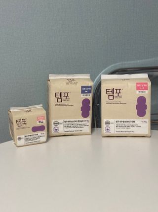 N[템포] 템포 패드 내추럴 순면 생리대 SET(중형 슬림 + 대형 + 라이너) — 5점을 준 리뷰어가 2024년 2월 올린 사용 사진