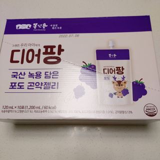 [몸엔용] 우리 아이 건강간식, 달콤한 녹용곤약젤리 디어팡 4종 — 4점을 준 리뷰어가 2021년 8월 올린 사용 사진
