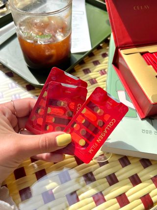 프리마인 귀족의 콜라겐, 92배 흡수율. 럭셔리 프리미엄 셀라브 콜라겐필름 30매 — 5점을 준 리뷰어가 2022년 5월 올린 사용 사진