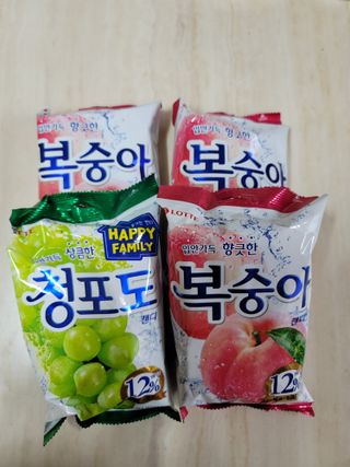 청포도캔디 복숭아캔디 — 5점을 준 리뷰어가 2022년 11월 올린 사용 사진