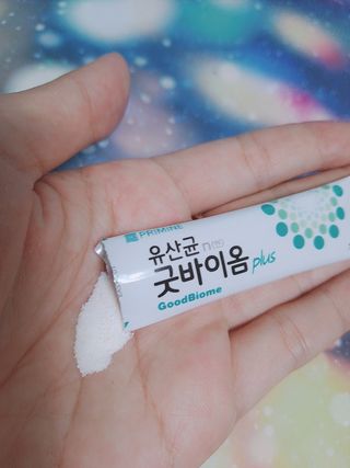 프리마인 유산균 국가지정연구소 선정, 살아있는 생유산균 200억 마리의 힘. 유산균n굿바이옴플러스 — 5점을 준 리뷰어가 2021년 10월 올린 사용 사진