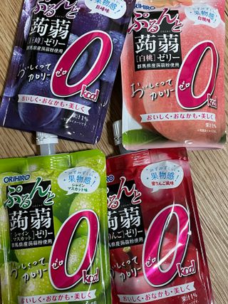 ORIHIRO 오리히로 곤약젤리 제로칼로리 130g 4종 4팩(맛별로 1팩씩) — 5점을 준 리뷰어가 2023년 3월 올린 사용 사진