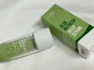 김정문알로에 큐어 큐어 알로에 리프레쉬 젤리 세럼, 큐어 알로에 하이드로 젤리 크림 — 4.5점을 준 리뷰어가 2021년 4월 올린 사용 사진