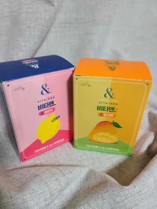 비타앤C 레몬맛, 망고맛 — 5점을 준 리뷰어가 2021년 4월 올린 사용 사진