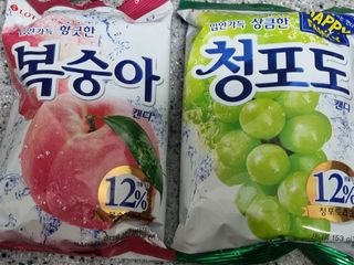 청포도캔디 복숭아캔디 — 5점을 준 리뷰어가 2022년 11월 올린 사용 사진