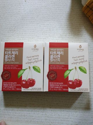 자연에온 가득담은 몽모랑시 타트체리 콜라겐 젤리스틱 — 5점을 준 리뷰어가 2020년 12월 올린 사용 사진