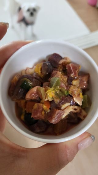 씽크라이크펫 큐브생식 1kg — 5점을 준 리뷰어가 2022년 11월 올린 사용 사진