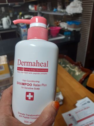 더마힐 헤어 컨디셔닝 샴푸 릴렉스 500ml — 4점을 준 리뷰어가 2021년 1월 올린 사용 사진