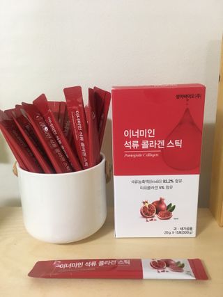 이너미인 석류 콜라겐 스틱 — 5점을 준 리뷰어가 2021년 1월 올린 사용 사진