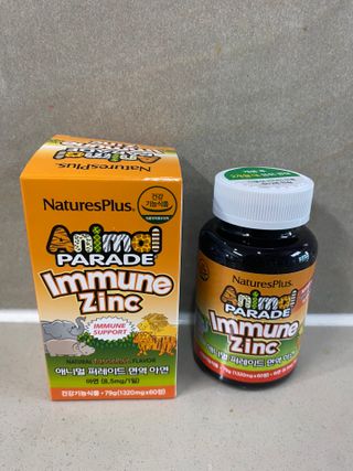 네이처스플러스 애니멀퍼레이드 면역 아연 (60정) — 5점을 준 리뷰어가 2022년 9월 올린 사용 사진