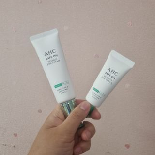 [AHC] 세이프온 에센스 선크림 올리브영 스페셜 증정 기획세트 — 4점을 준 리뷰어가 2022년 6월 올린 사용 사진