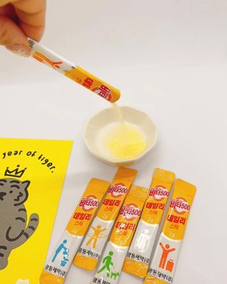 광동제약 [광동] 비타500데일리스틱 70포X2개 + 뚱랑이엽서 + 쇼핑백 증정 — 5점을 준 리뷰어가 2022년 1월 올린 사용 사진