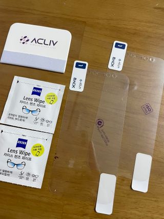 아클리브 Premium 항균 항바이러스 액정 보호필름(iPhone) — 4점을 준 리뷰어가 2022년 10월 올린 사용 사진