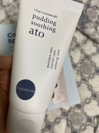 냉장고에 넣어요, 붉은 트러블 피부 다음날 진정되요 [버진팜스 푸딩수딩아토] — 5점을 준 리뷰어가 2021년 1월 올린 사용 사진