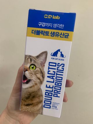 씨디랩 구강에서 장까지 한 번에 관리하는 더블락토 강아지 고양이 유산균 — 5점을 준 리뷰어가 2021년 6월 올린 사용 사진