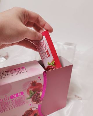헬스업_쁘띠쁘띠석류콜라겐젤리_20g x 14포 — 5점을 준 리뷰어가 2021년 3월 올린 사용 사진