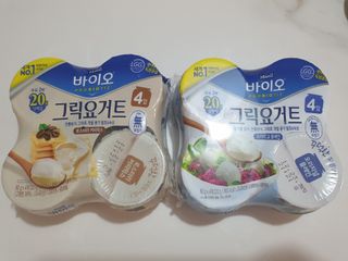 매일바이오 그릭요거트 오리지널 플레인 4개, 로스터리 커피믹스 4개 — 5점을 준 리뷰어가 2021년 12월 올린 사용 사진