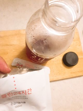 클린24시간 1BOX(5포) + 전용보틀(500ml) — 5점을 준 리뷰어가 2022년 7월 올린 사용 사진