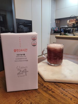 클린24시간 1BOX(5포) + 전용보틀(500ml) — 5점을 준 리뷰어가 2022년 8월 올린 사용 사진