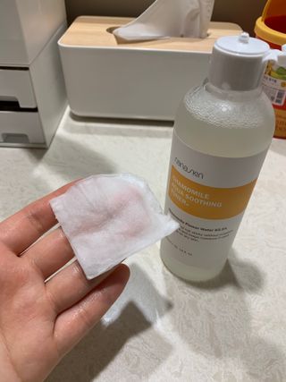 나나스킨 캐모마일아쿠아수딩토너 — 5점을 준 리뷰어가 2021년 3월 올린 사용 사진